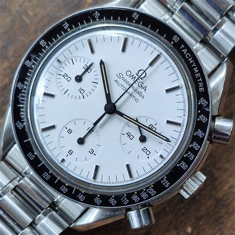 grey omega speedmaster|omega speedmaster reduced white dial.